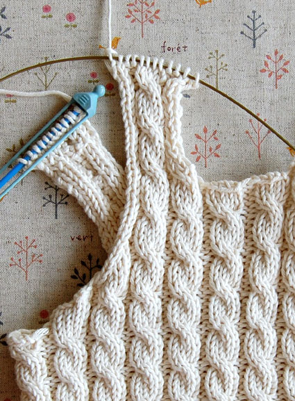 Cabled Baby Vest | Purl Soho