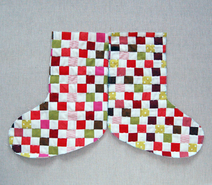 Strip Pieced Christmas Stocking | Purl Soho