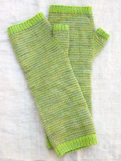Long Striped Hand Warmers in Swan’s Island Organic Merino | Purl Soho