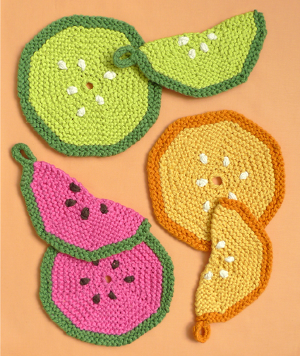 Fruity Trivets + Pot Holders, the Knitted Version! | Purl Soho