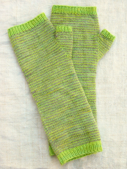 Long Striped Hand Warmers in Swan’s Island Organic Merino | Purl Soho