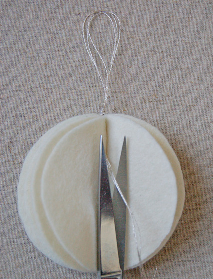 Felt Snow Ball Ornaments | Purl Soho