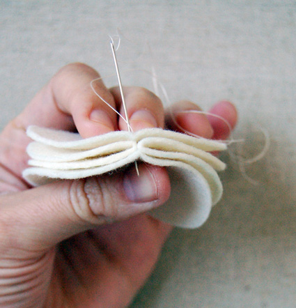 Felt Snow Ball Ornaments | Purl Soho