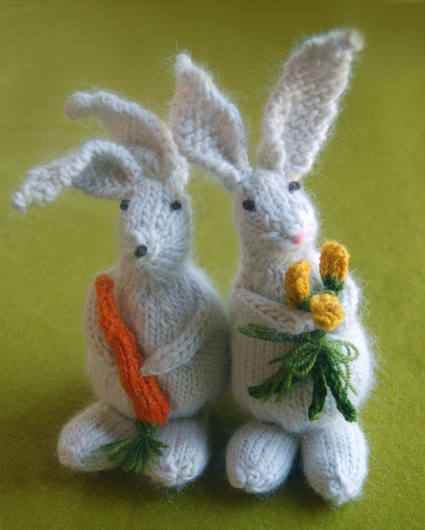 Bunny Hop Bunnies from Knitting at KNoon | Purl Soho