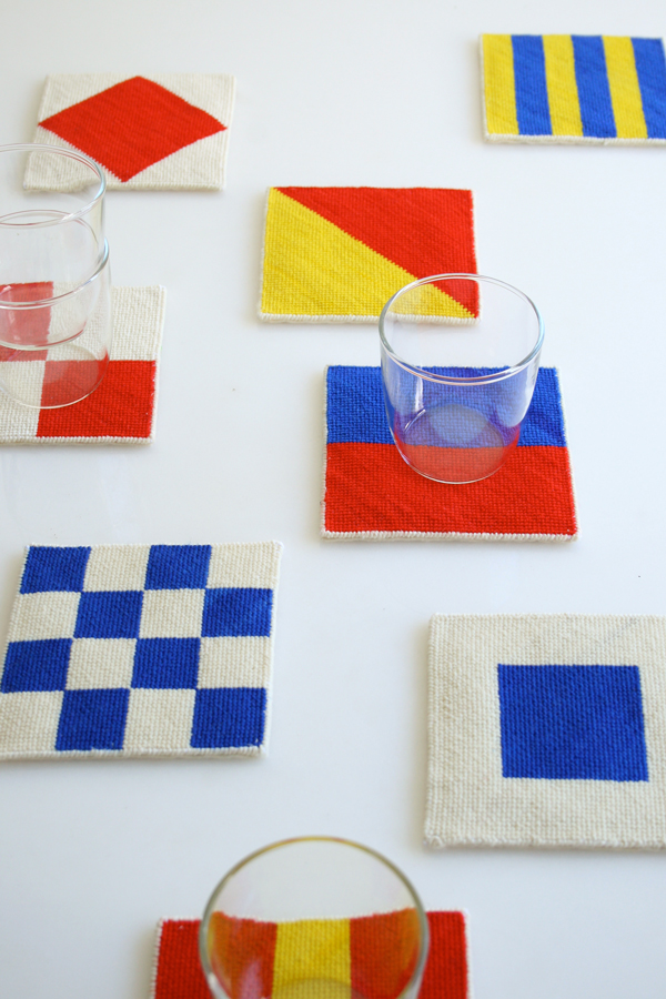 Nautical Needlepoint Coasters | Purl Soho