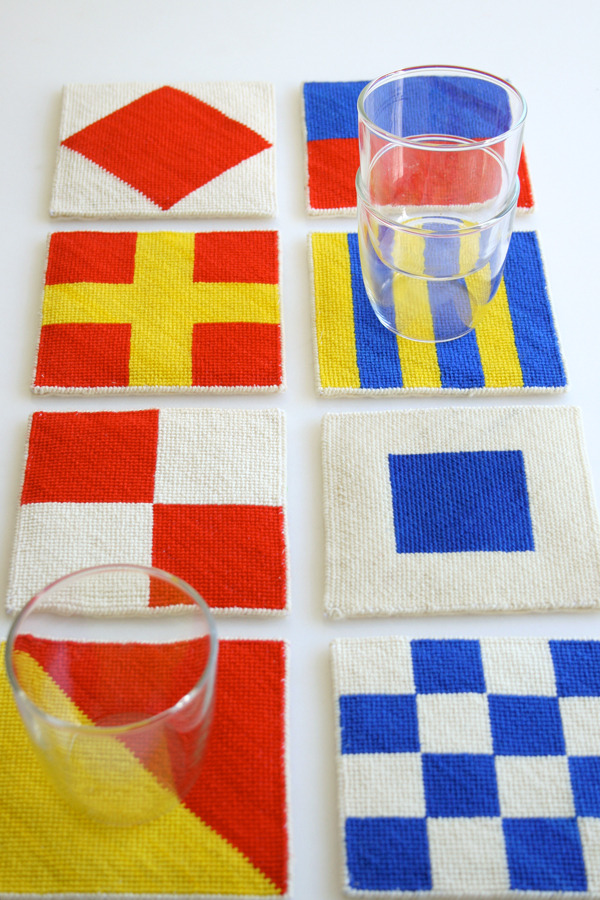 Nautical Needlepoint Coasters | Purl Soho