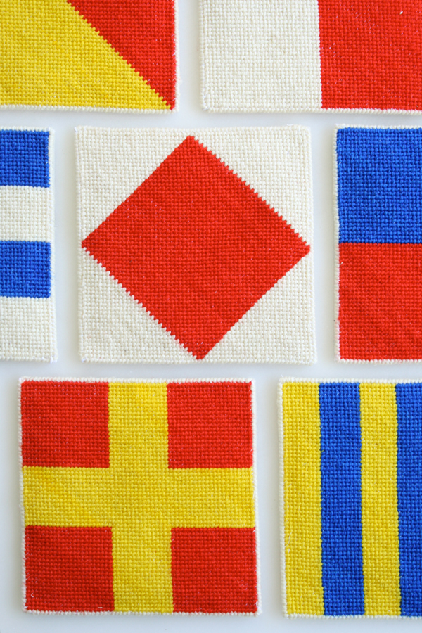 Nautical Needlepoint Coasters | Purl Soho
