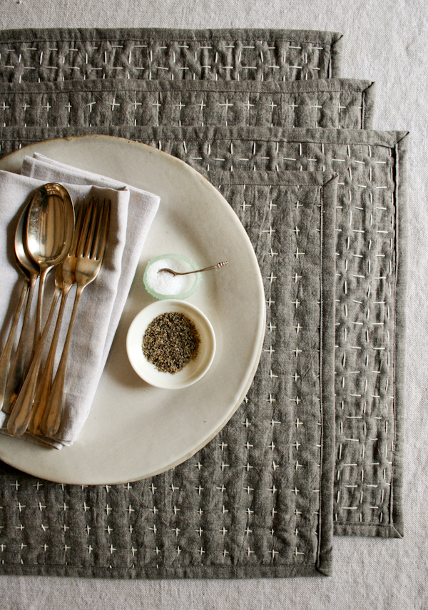 Reversible Sashiko Placemats | Purl Soho
