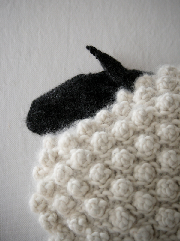 Bobble Sheep Pillow in Super Soft Merino | Purl Soho