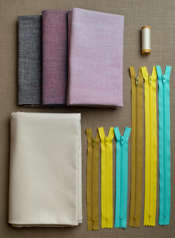 Simple Lined Zipper Pouches | Purl Soho