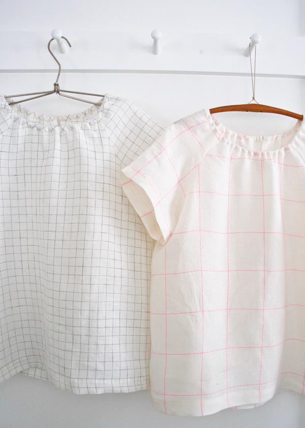 Sewn Raglan Shirt + Tunic in Linen Grid | Purl Soho