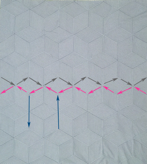 Striped Tumbling Blocks Quilt | Purl Soho