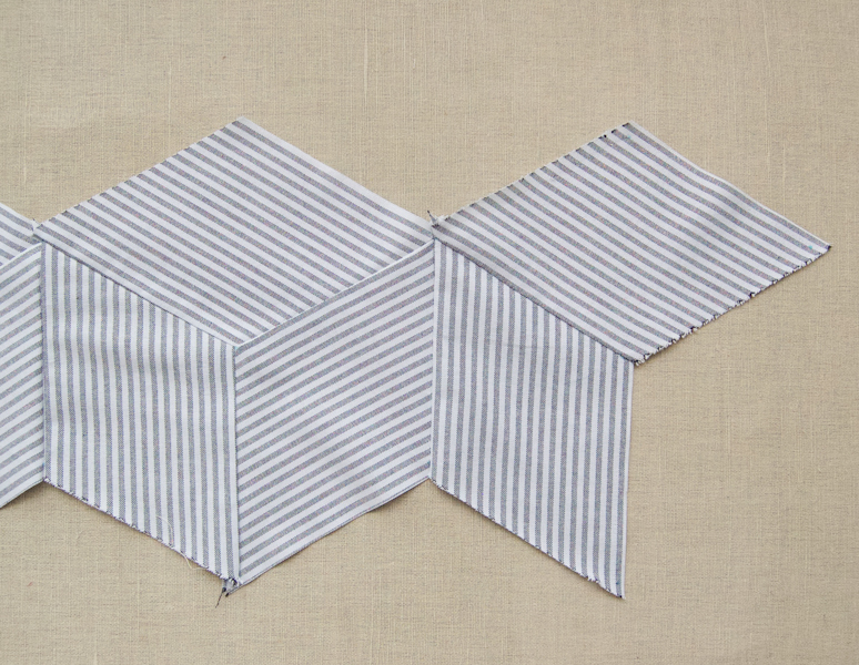 Striped Tumbling Blocks Quilt | Purl Soho