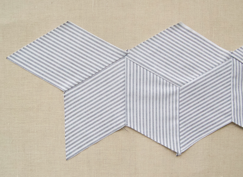 Striped Tumbling Blocks Quilt | Purl Soho