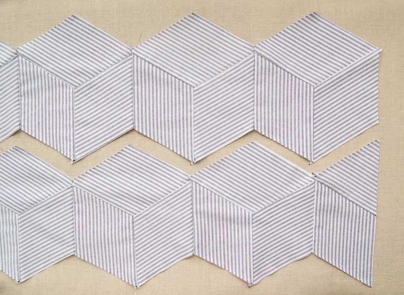 Striped Tumbling Blocks Quilt | Purl Soho