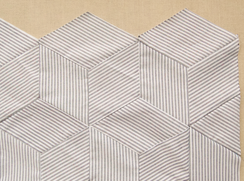 Striped Tumbling Blocks Quilt | Purl Soho