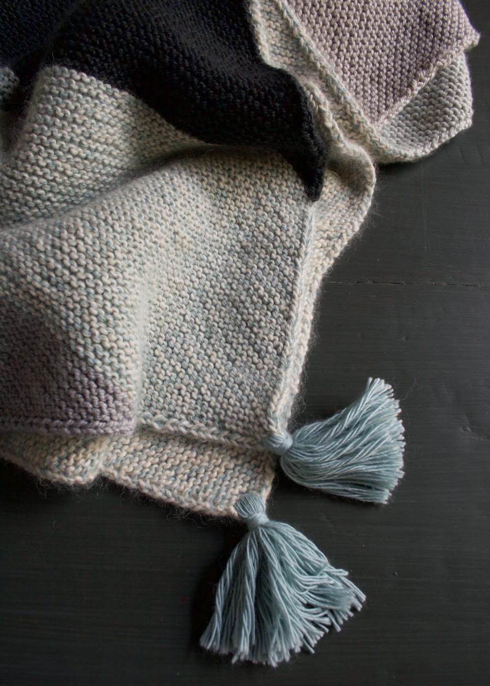 Rectangular Colorblock Bias Blanket | Purl Soho