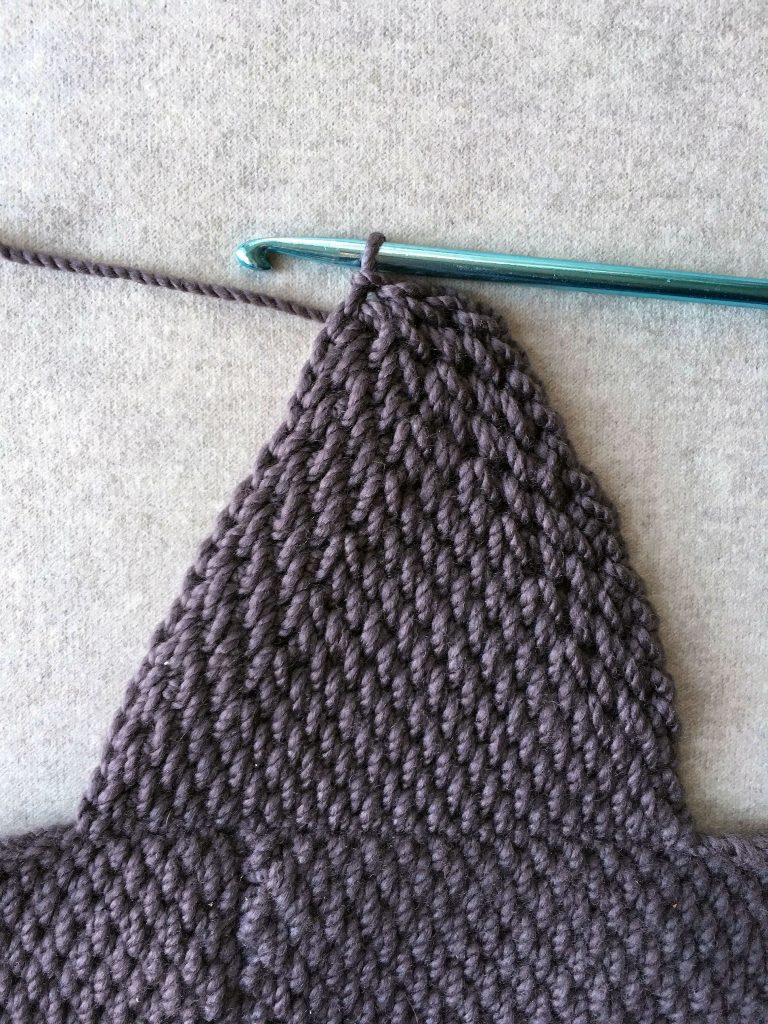 Tunisian Crochet Pointy Pom Pom Hat | Purl Soho