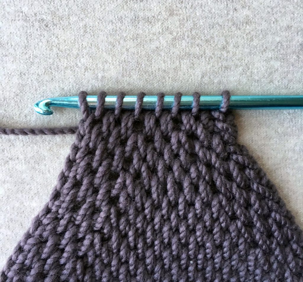 Tunisian Crochet Pointy Pom Pom Hat | Purl Soho