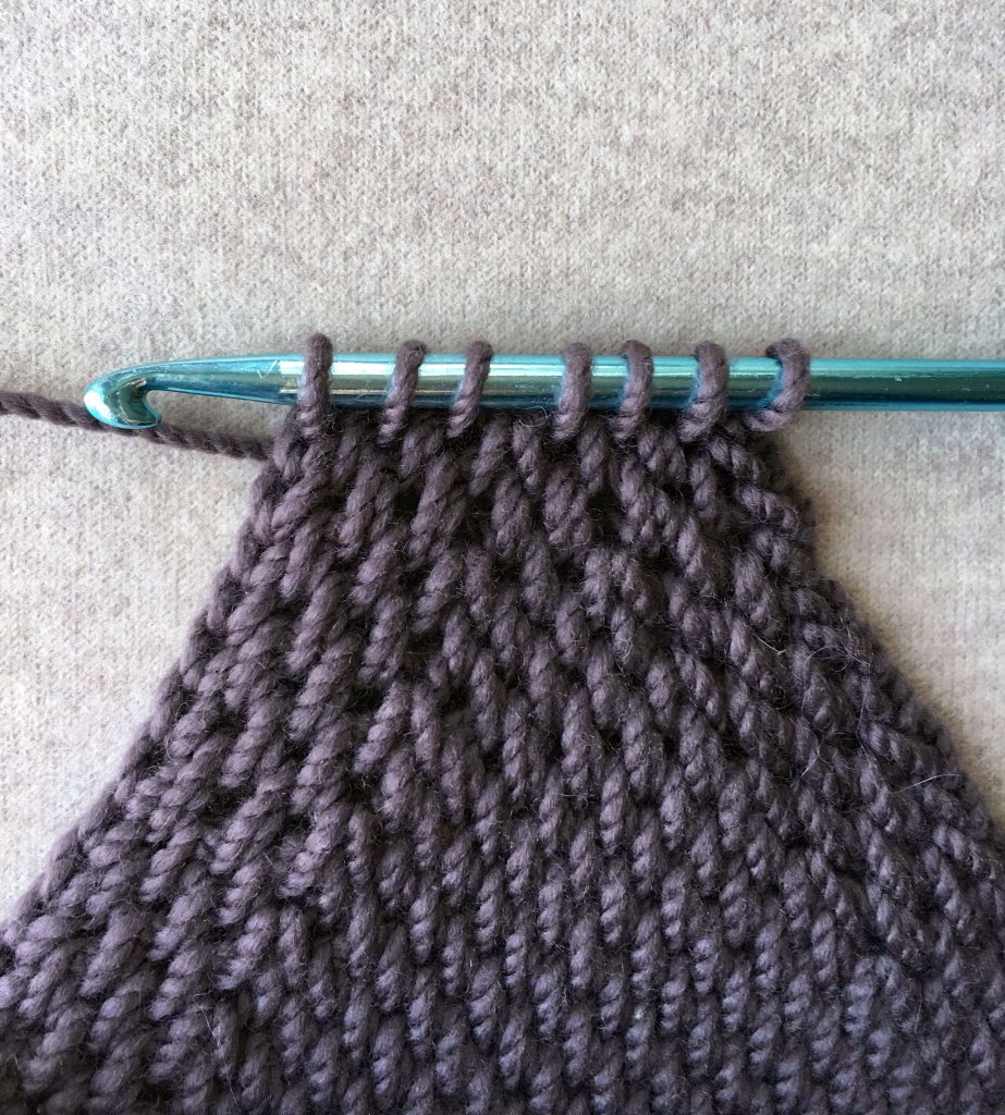 Tunisian Crochet Pointy Pom Pom Hat | Purl Soho