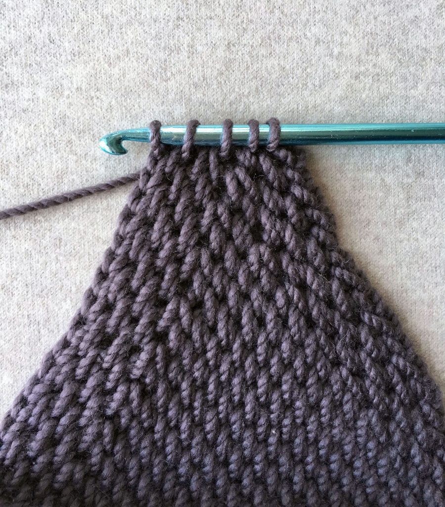 Tunisian Crochet Pointy Pom Pom Hat | Purl Soho