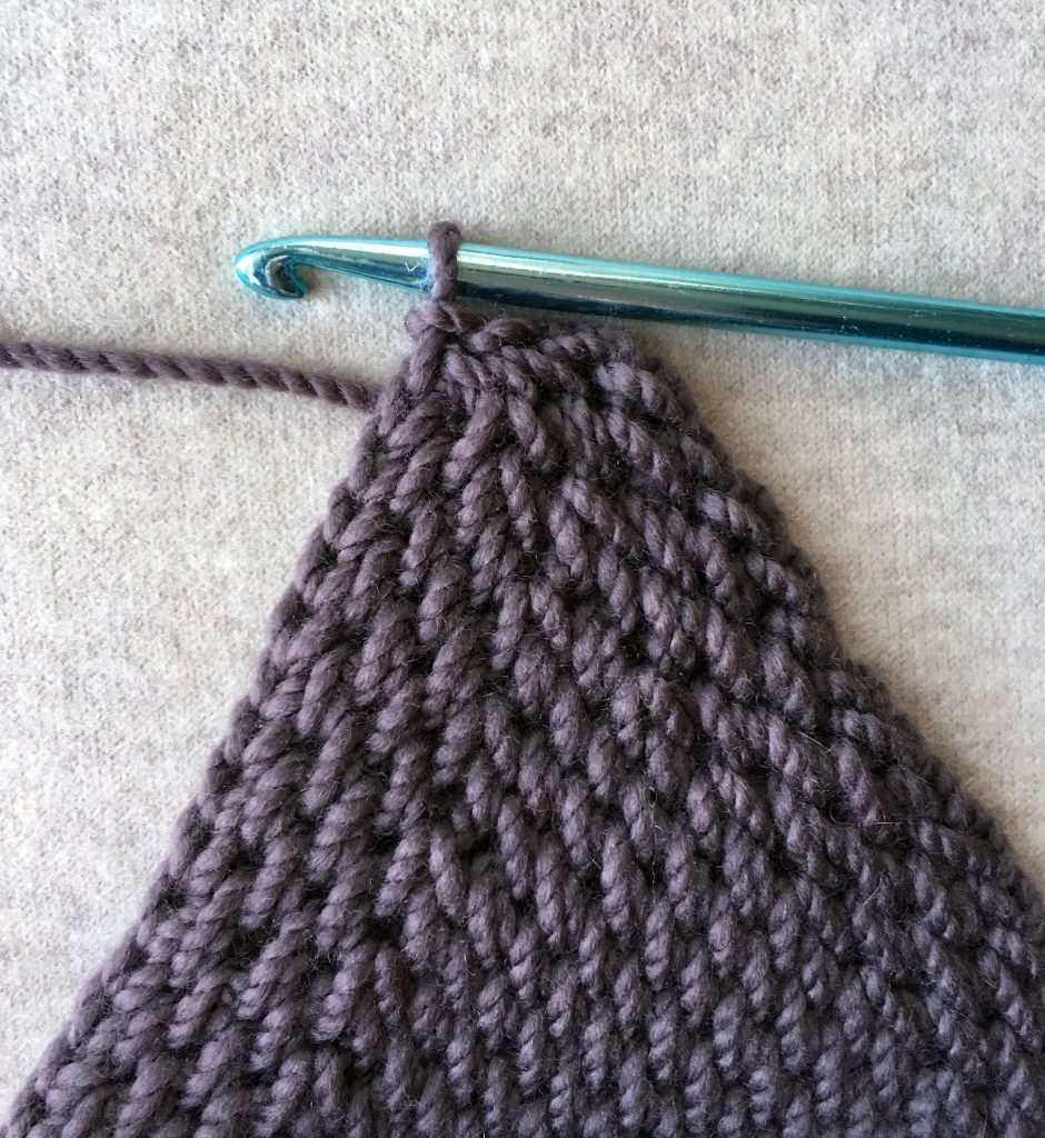 Tunisian Crochet Pointy Pom Pom Hat | Purl Soho