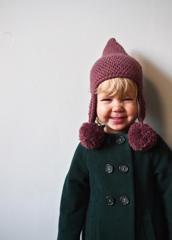 Tunisian Crochet Pointy Pom Pom Hat | Purl Soho