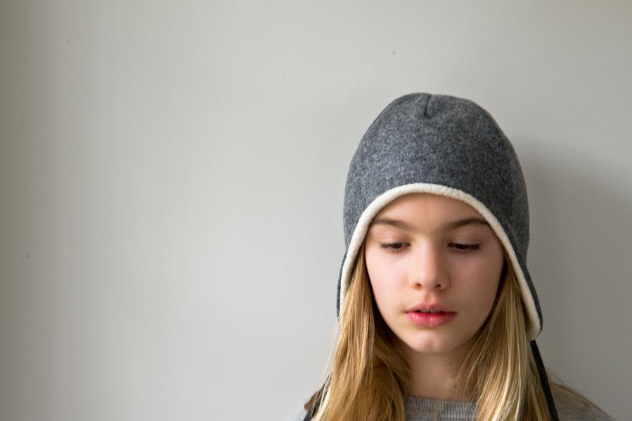 Wool + Cotton Sewn Ear Flap Hat | Purl Soho