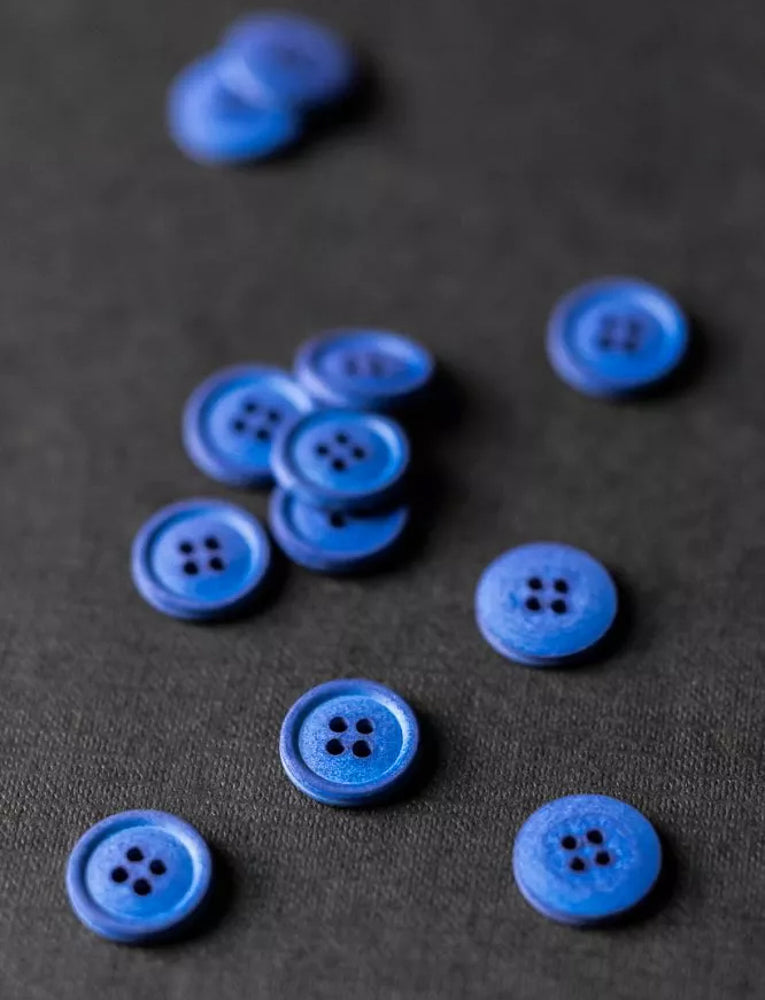 Cotton Button, Bright Blue
