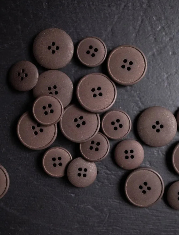 Hemp Button, Dark Brown