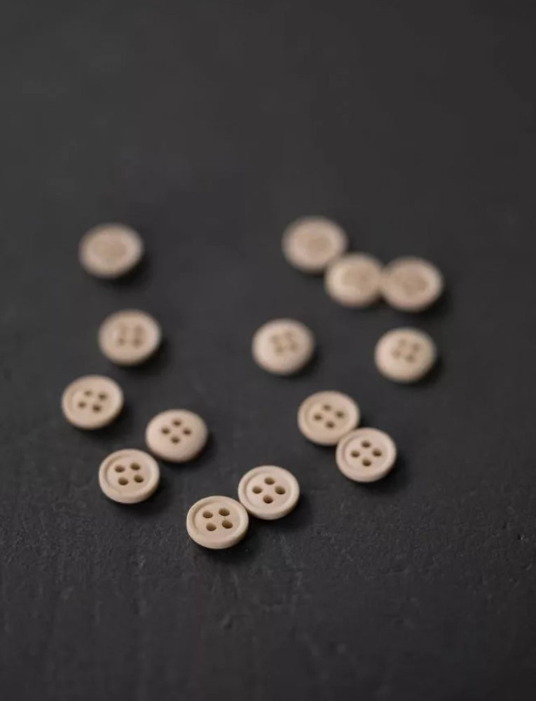 Cotton Button, Ecru