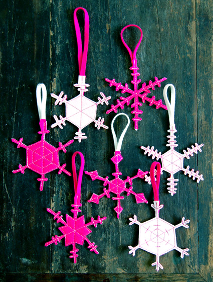Two Sided Felt Snowflakes | Purl Soho