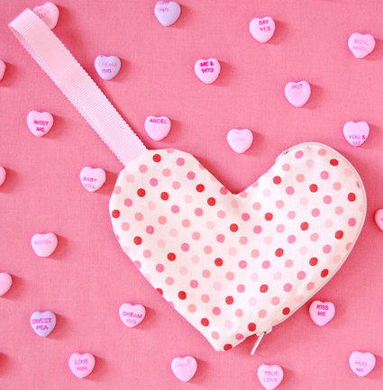 Heart-Shaped Zippered Pouches | Purl Soho