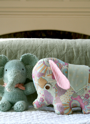 Handmade Baby Elephants from Last-Minute Knitted Gifts & Last-Minute Patchwork + Quilted Gifts! | Purl Soho