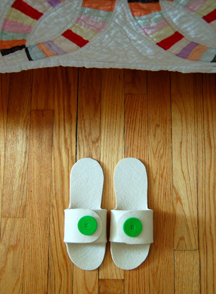 Felt Button Slippers | Purl Soho