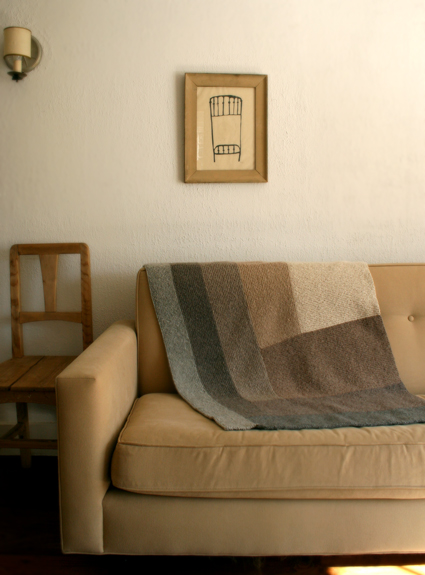 Half Log Cabin Ombre Blanket | Purl Soho