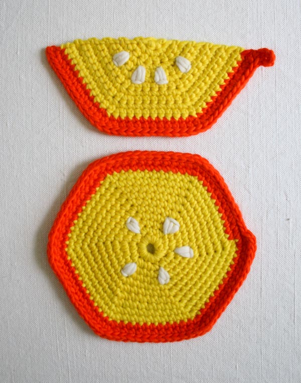 Fruity Trivets + Pot Holders in Super Soft Merino | Purl Soho