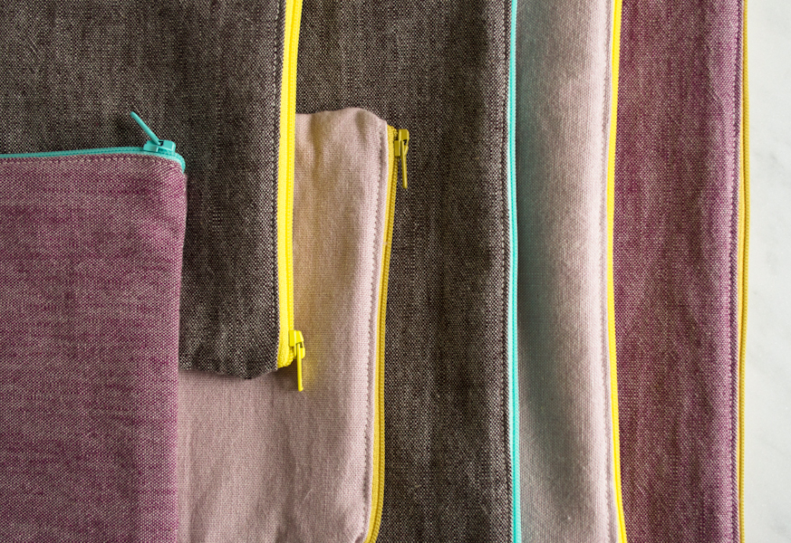 Simple Lined Zipper Pouches | Purl Soho