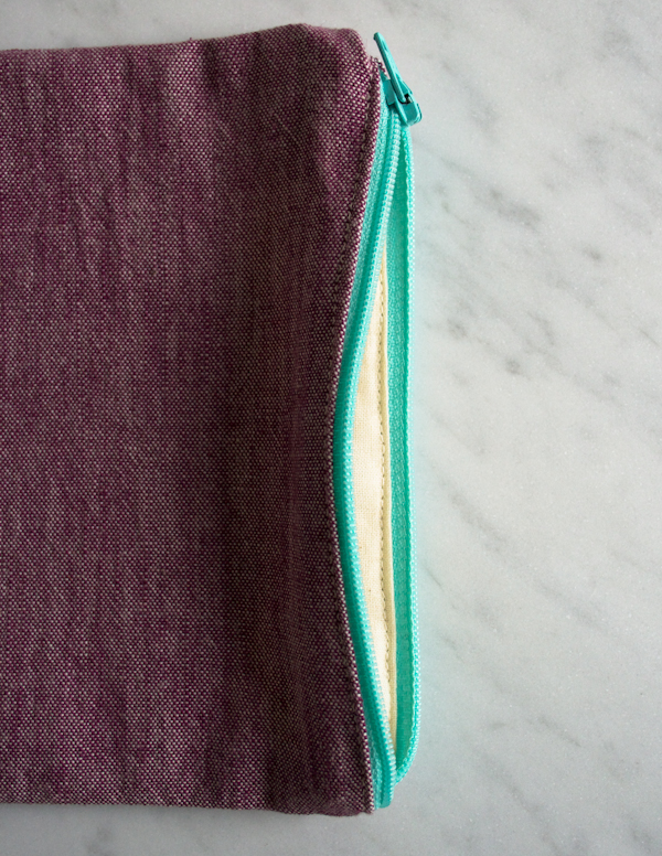 Simple Lined Zipper Pouches | Purl Soho