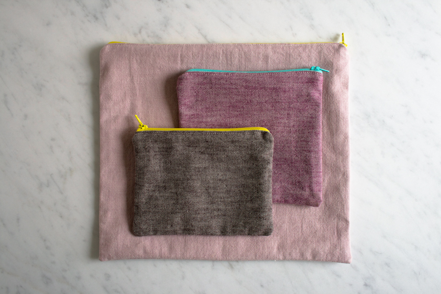 Simple Lined Zipper Pouches | Purl Soho