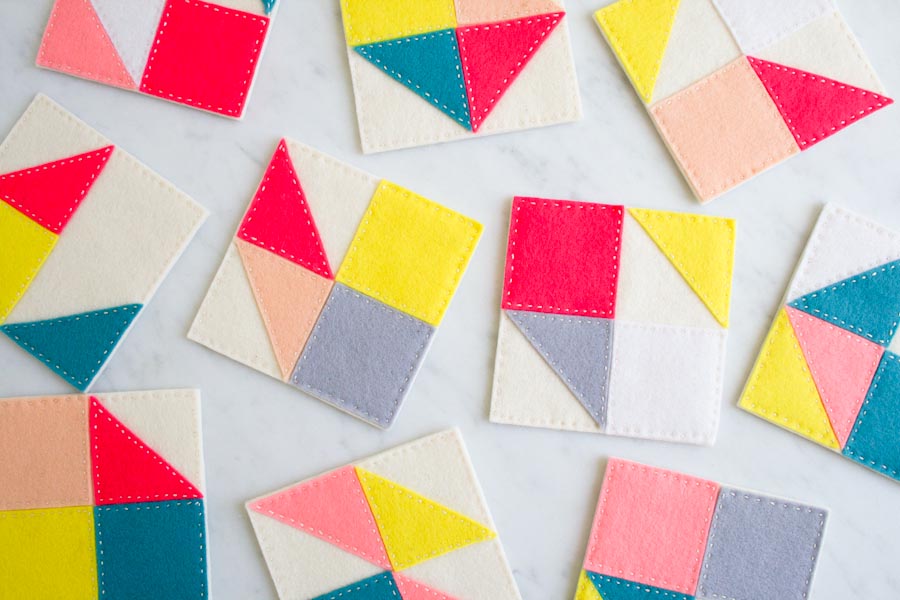 Modular Felt Coasters | Purl Soho