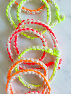 Cashmere + Neon Friendship Bracelets | Purl Soho