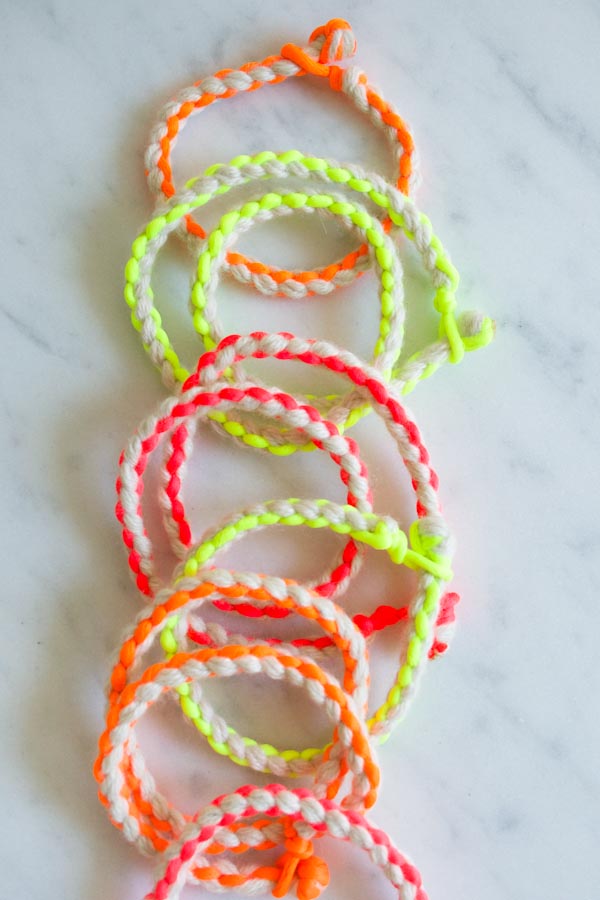 Cashmere + Neon Friendship Bracelets | Purl Soho