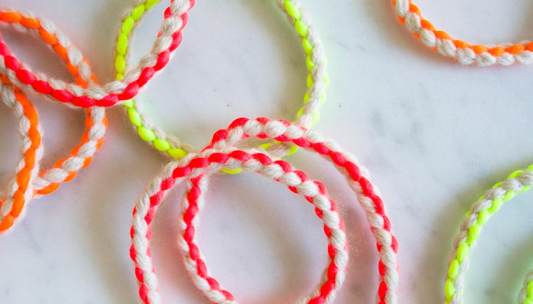 Cashmere + Neon Friendship Bracelets | Purl Soho