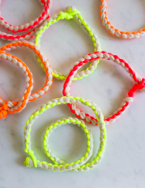 Cashmere + Neon Friendship Bracelets | Purl Soho