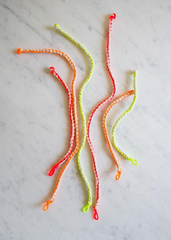 Cashmere + Neon Friendship Bracelets | Purl Soho