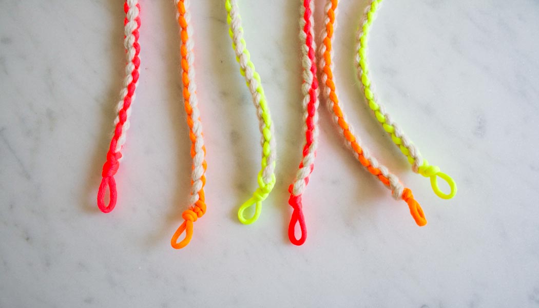 Cashmere + Neon Friendship Bracelets | Purl Soho