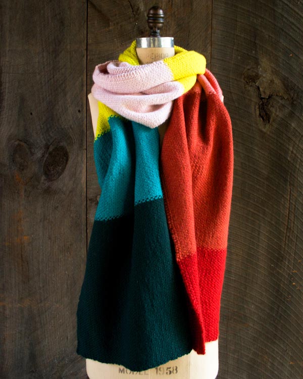 Linen Stitch Colorblock Wrap | Purl Soho