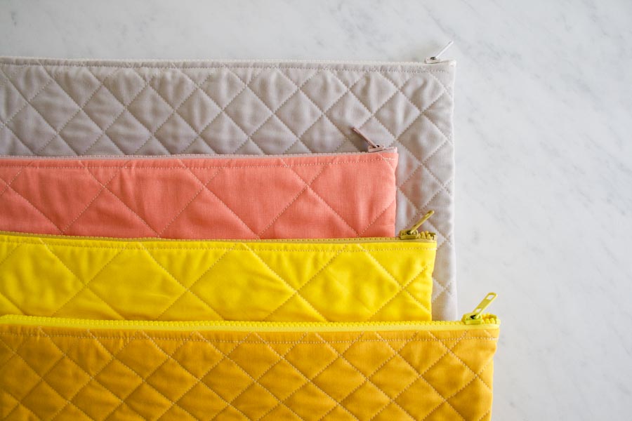 Quilted Zipper Pouches | Purl Soho