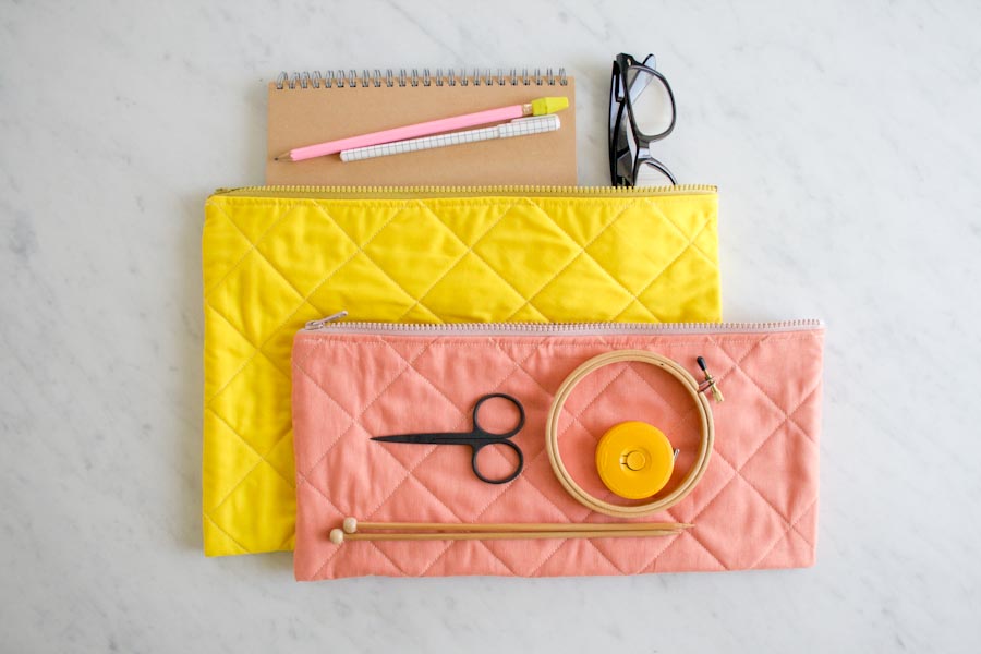 Quilted Zipper Pouches | Purl Soho